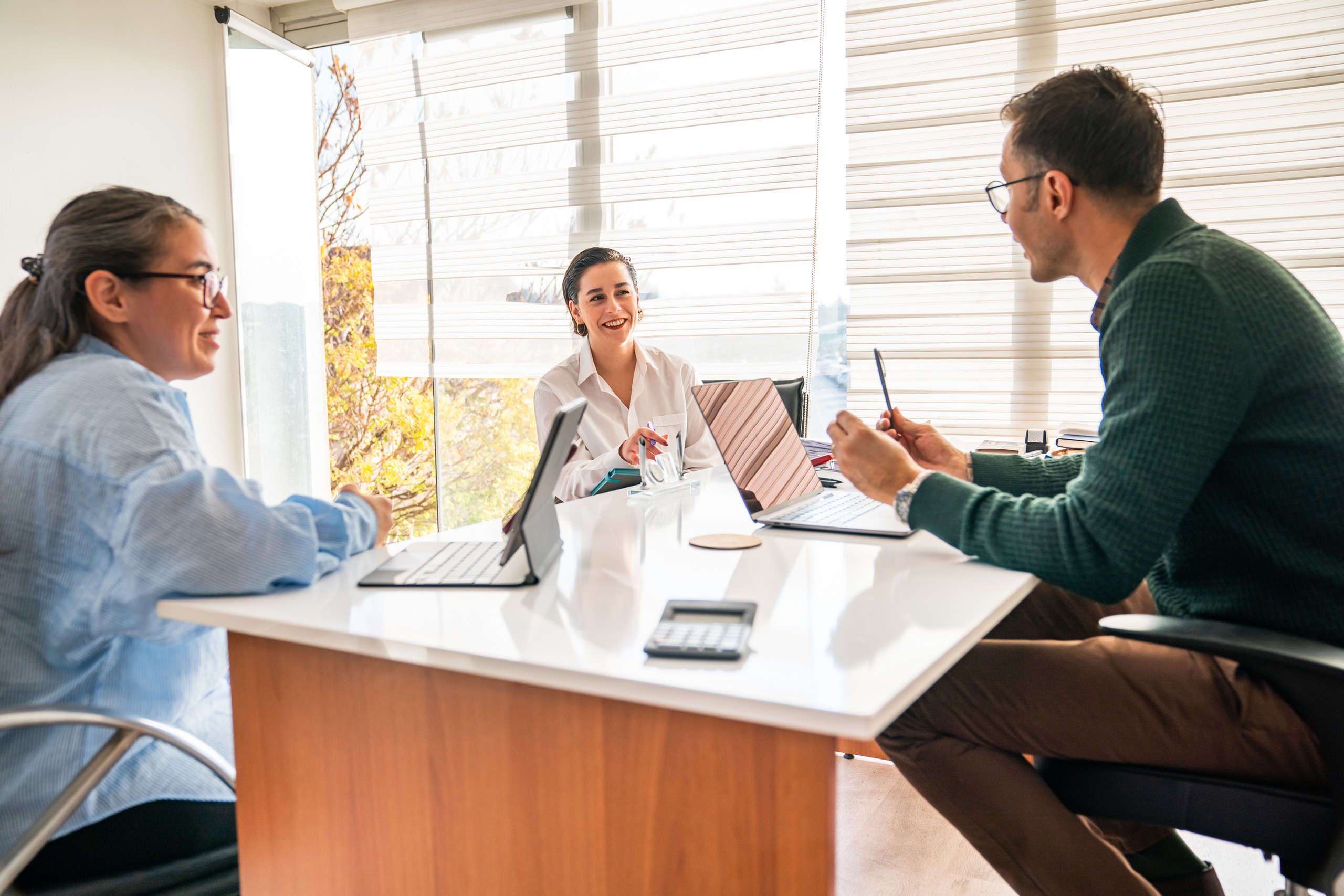 Employees in a meeting