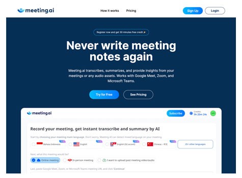 Meeting.AI Website