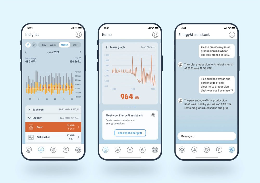 NET2GRID's Demo Mobile App Ynni and EnergyAI Assistant Integration 