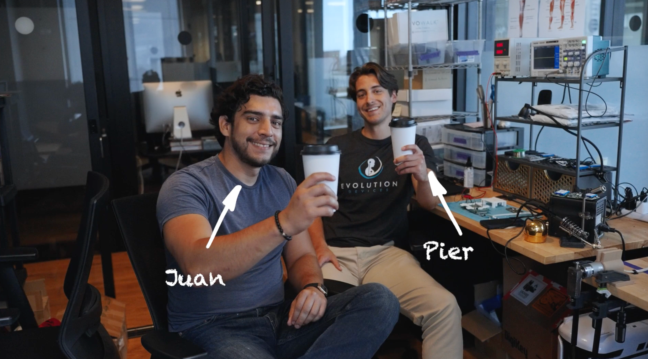 Juan and Pier, cofounders of Evolution Devices